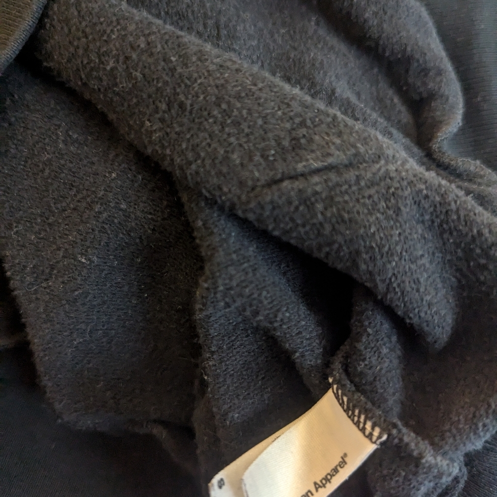 Black American Apparel hoodie, adult small - Picture 3 of 4